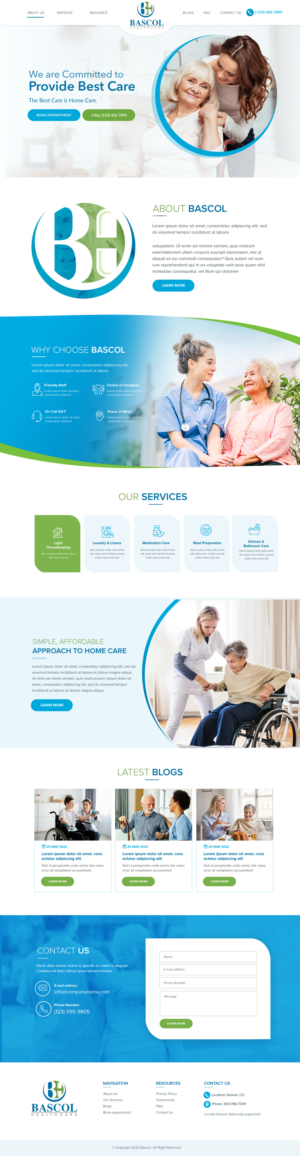 Home care support | Web Design by Blue Sparrow