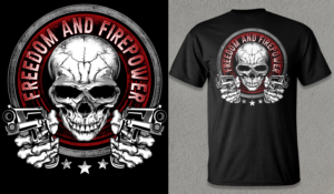 Freedom and Firepower.  A lifestyle coaching and apparel company needs a t-shirt design.  | T-Shirt-Design von Kiki Hermawan