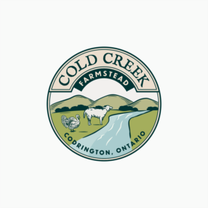 Cold Creek Farmstead (above the illustration ) Codrington, Ontario (below the illustration) | Logo Design by design.picnic