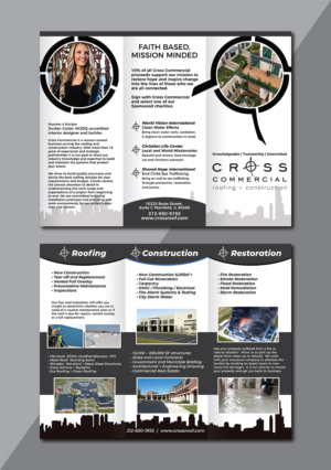 Trifold - Cross Commercial Roofing | Flyer Design by Deziners Zone