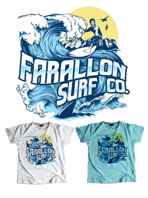 Farallon Surf Co. | T-shirt Design by AVColor Design