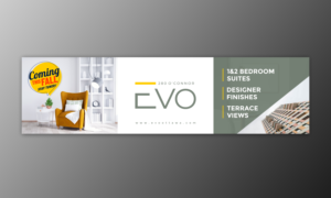 Evo- luxurious rental suites coming soon | Banner Ad Design by ecorokerz