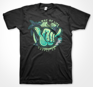 Way Of Life Co. T shirt company (HANGLOOSE) | T-shirt Design by badpixelarts