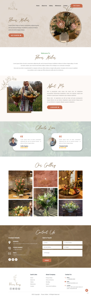 Flower Fairy - web design for my new flower atelier | Web Design by pb