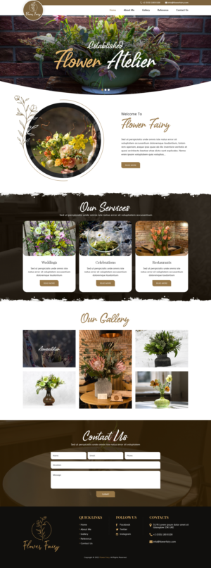 Web Design by sai.designer87 for Flower-fairy | Design #28364432