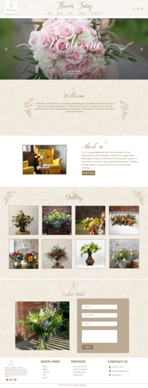 Web Design by Adeel Rahman for Flower-fairy | Design #28390291