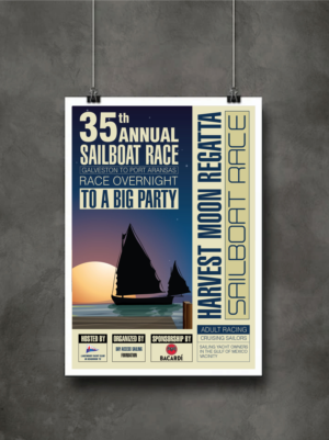 2022 Harvest Moon Regatta poster | Poster-Design von artbitin