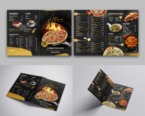 ATINA - PIZZA - RESTAURANT PIZZERIA | Flyer Design by Oleksandra Den