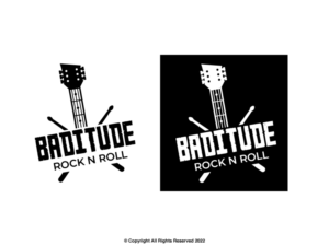 BADITUDE ROCK N ROLL  (music connection) | Logo Design by Ash 