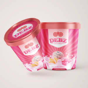 Non-Dairy Ice Cream Label for Cup & Lid | Label Design by Ravinder Rohilla