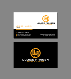 Businesscards Louise Hansen Sport & Events | Business Card Design by Creations Box 2015