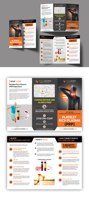 Regenerative Medicine clinic needs PRP (Platelet Rich Plasma) marketing Tri-Fold Brochure | Broschüren-Design von debdesign