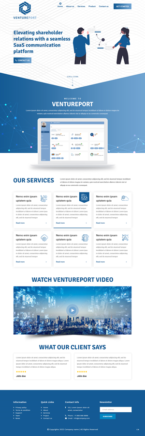 VenturePort - Elevating shareholder relations with a seamless SaaS communication platform | Web Design by pb