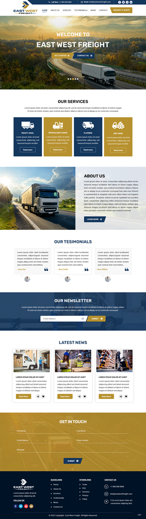 East West Freight | Web Design by pb