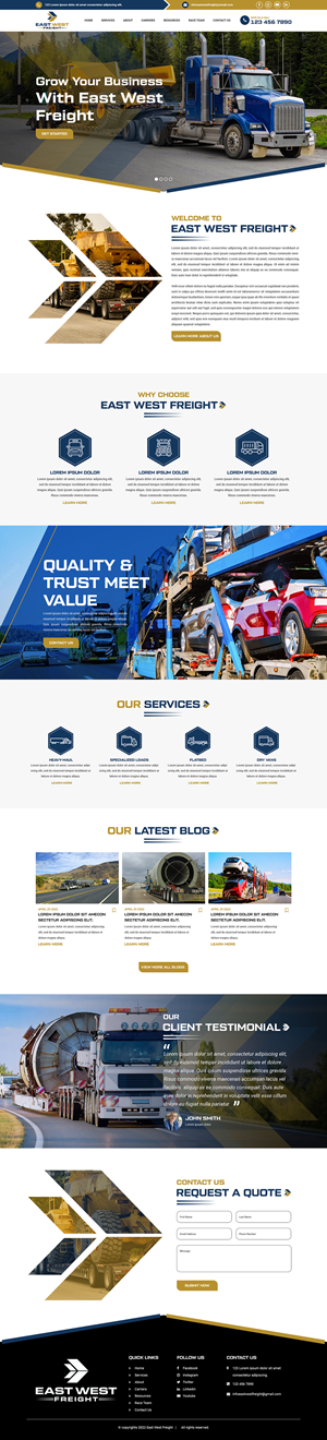 East West Freight | Web Design by Titan Eagle