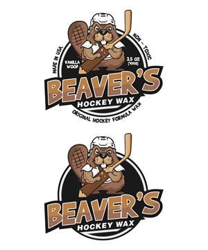 “Beaver’s” in bold as the main name at the top and then “Hockey Wax”smaller font at the bottom. | Logo Design by Luca™