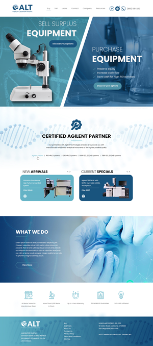 Website refresh for a laboratory equipment company | Web Design by Ahmad Ghani 2