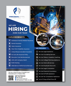 Employee Benefits Flyer for Recruiting | Flyer Design by alex989