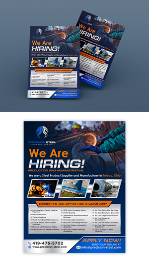 Employee Benefits Flyer for Recruiting | Flyer Design by ZeneFashions