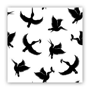 Kingfisher pattern, vector design in black and white. | Vektor-Design von olpattern