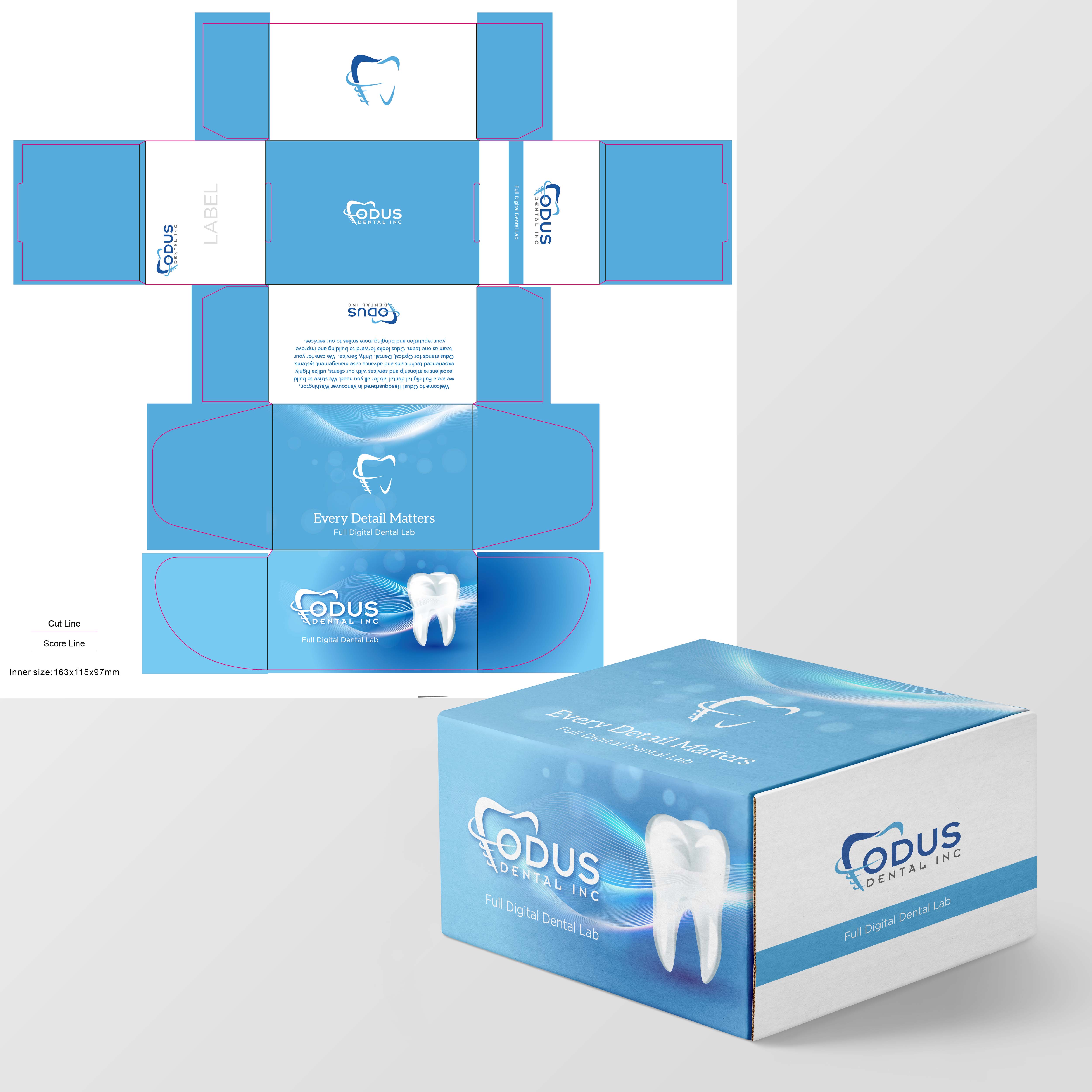 Verpackungs-Design von b06391 für ODUS Dental Services Inc. | Design #28530741