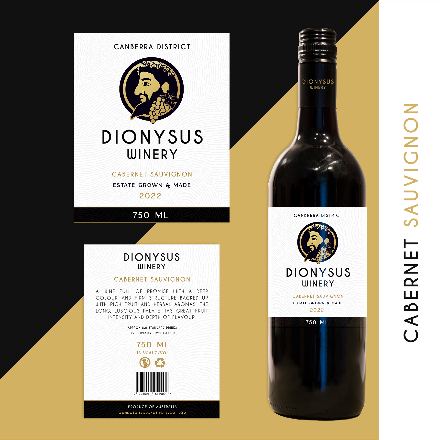 Label Design by Neelam Jahagirdar for Dionysus Winery | Design #28525701