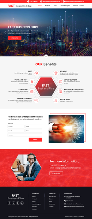 Website for Fast Business Fibre | Web Design by Titan Eagle