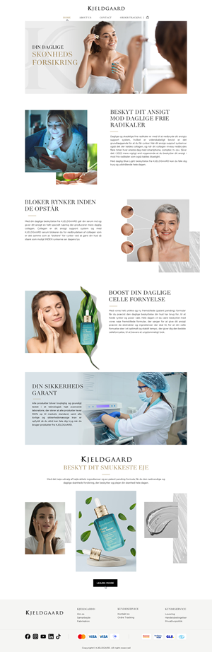 Design a Stylish Front Page For Our Skincare Brand Website | Web Design by Gangadhar Jena