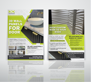 3D Wall Panels DL Flyer for doors | Flyer-Design von Owleria