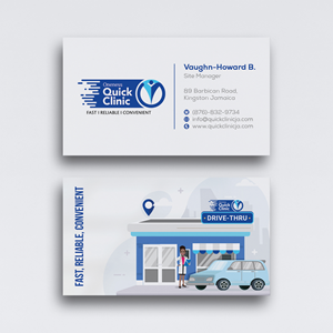 Oneness Quick Clinic Business card | Business Card Design by WebixBD