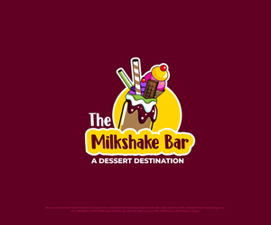 The Milkshake Bar (with “a dessert destination” below text) | Logo Design by ecorokerz