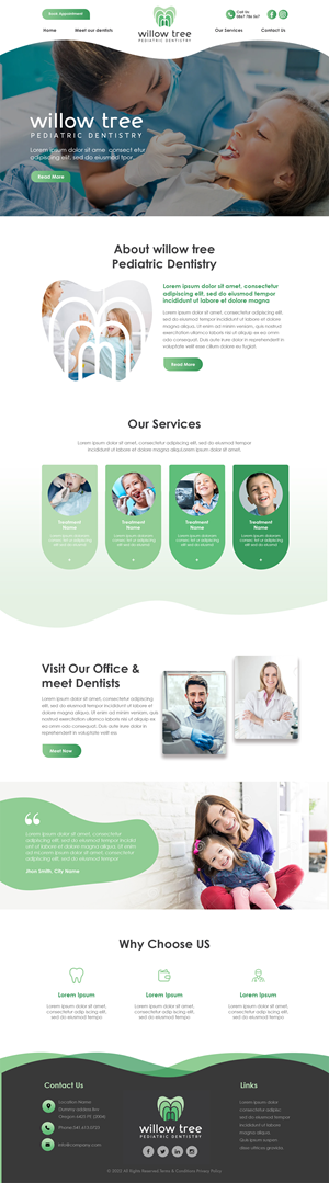 Brand-new Pediatric Dental Practice needs a website | Web Design by MAHABA