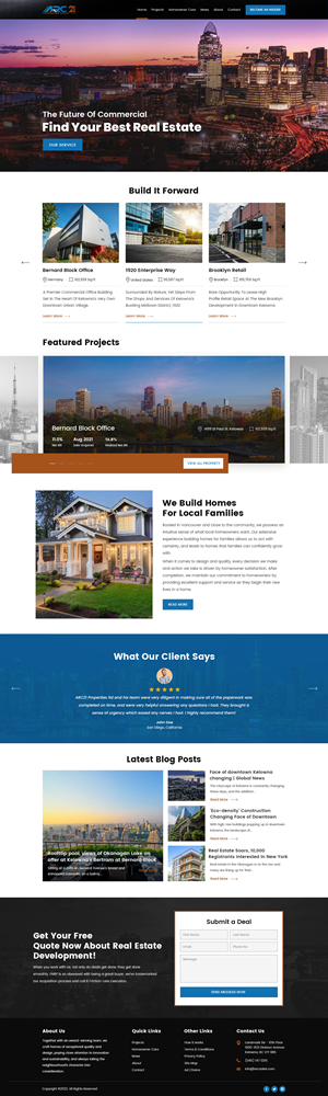 Real Estate Development Company Web Developer | Web Design by IDesign1606