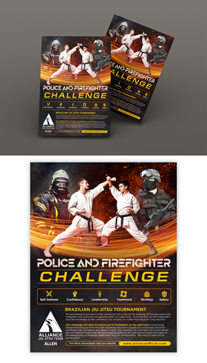 Police and Firefighter BJJ Challenge | Flyer Design by ZeneFashions