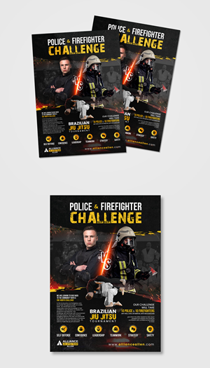 Police and Firefighter BJJ Challenge | Flyer Design by ZeneFashions