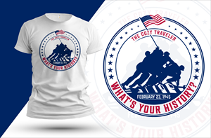 Cool Graphic T-Shirt - What's Your History? & Raising the Flag on Iwo Jima | T-Shirt-Design von Ismail Hossain