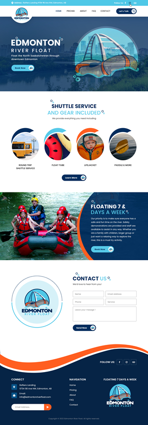 Website for Edmonton River Float | Web-Design von sai.designer87