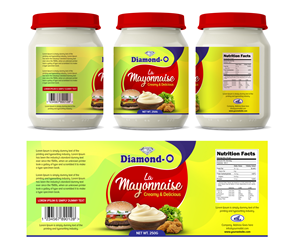 Mayonnaise Label on glass jar with red cap design | Grafik-Design von ARTOGRAPHY