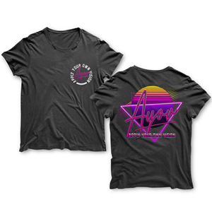 80's Miami nights- AYOV,  APPLY YOUR VISION | T-shirt Design by guruntool