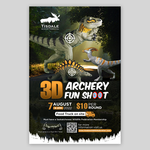 Tisdale Wildlife Federation 3D archery fun shoot | Poster Design by debdesign