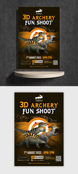 Tisdale Wildlife Federation 3D archery fun shoot | Poster Design by debdesign