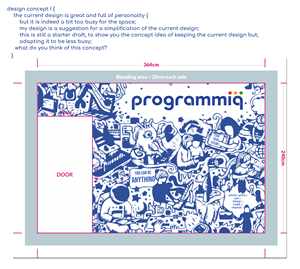 Wall Mural - for Programming School | Graphic Design by AnninWonderland