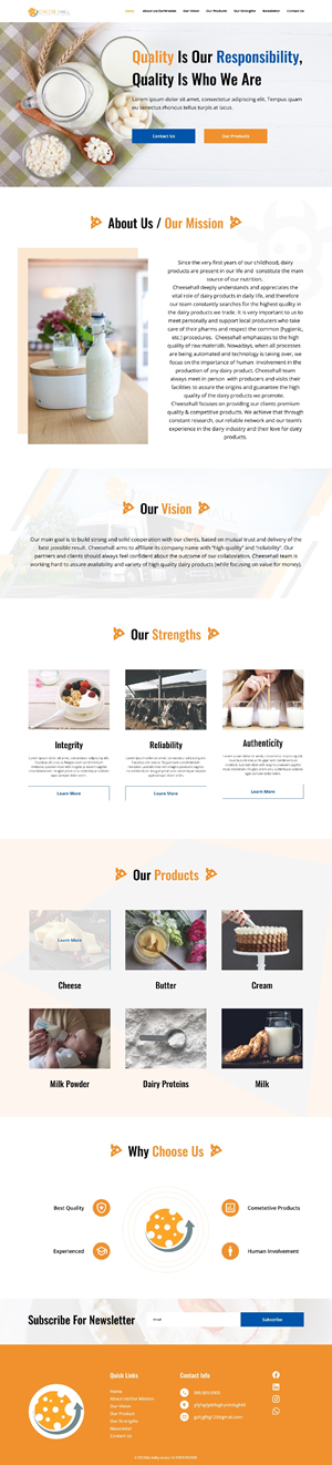 Web Design by SidraSultana for Cheesehall BV | Design #28609968