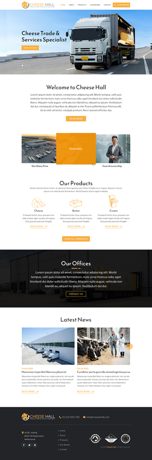 Web Design by sai.designer87 for Cheesehall BV | Design #28597582