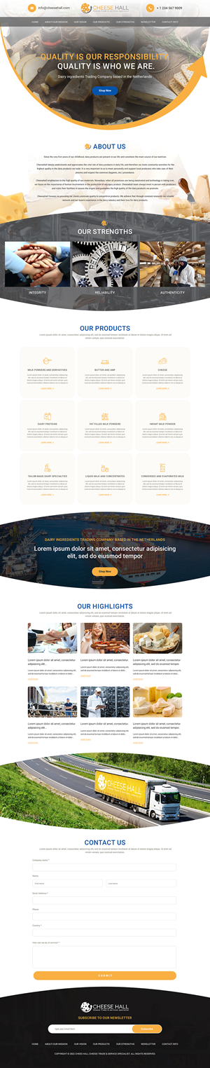 Web Design by UniqueCreator99 for Cheesehall BV | Design #28616329