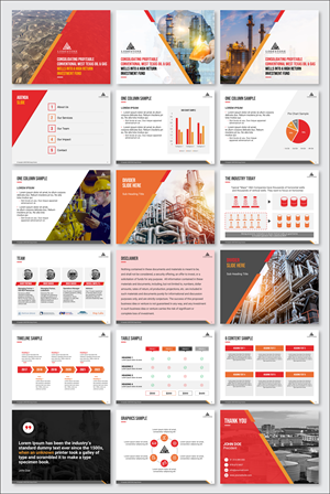 Powerpoint template design for Oil and Gas Investment Fund Pitchdeck | PowerPoint Design by Flatmilter