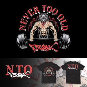 Never too Old Fitness - Wolf Shirt | T-Shirt-Design von duatitik.std