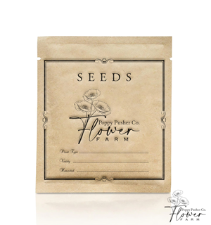 Custom Seed Packet design for Flower Farm | Schreibwaren-Design von Petter Goms