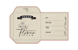 Custom Seed Packet design for Flower Farm | Schreibwaren-Design von Creative D2024