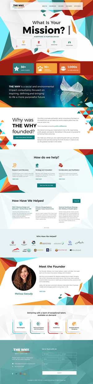 Please Help! | The Why Impact Consulting | Modern, Dynamic Website for a Social Enterprise | Web Design by UniqueCreator99